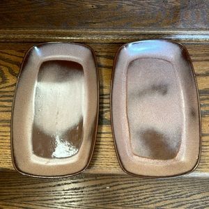 Frankoma #5PS  Plainsman Brown Trays.